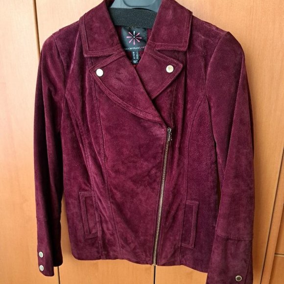 Isaac Mizrahi Suede Moto Jacket - Picture 1 of 5